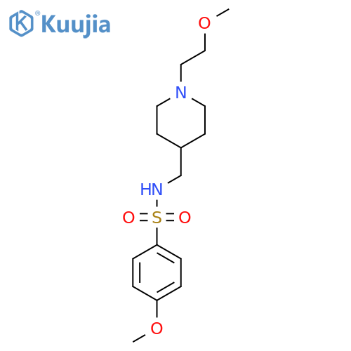 4-methoxy-N-{1-(2-methoxyethyl)piperidin-4-ylmethyl}benzene-1-sulfonamide structure