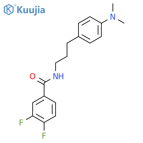 N-{3-4-(dimethylamino)phenylpropyl}-3,4-difluorobenzamide structure