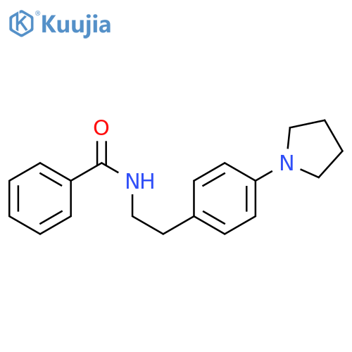 N-{2-4-(pyrrolidin-1-yl)phenylethyl}benzamide structure