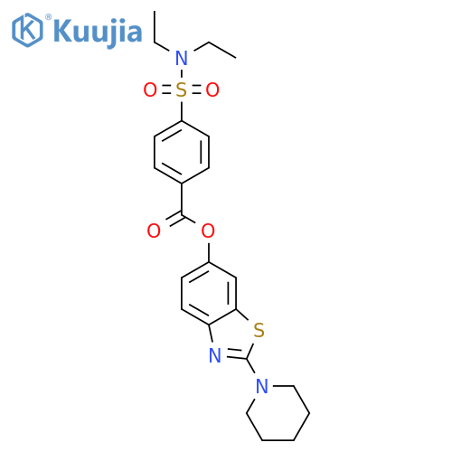 2-(piperidin-1-yl)-1,3-benzothiazol-6-yl 4-(diethylsulfamoyl)benzoate structure