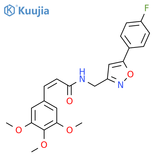 (2Z)-N-{5-(4-fluorophenyl)-1,2-oxazol-3-ylmethyl}-3-(3,4,5-trimethoxyphenyl)prop-2-enamide structure