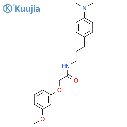 N-{3-4-(dimethylamino)phenylpropyl}-2-(3-methoxyphenoxy)acetamide structure