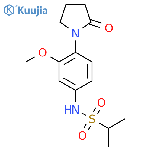 N-3-methoxy-4-(2-oxopyrrolidin-1-yl)phenylpropane-2-sulfonamide structure
