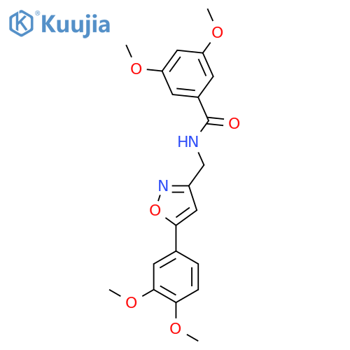 N-{5-(3,4-dimethoxyphenyl)-1,2-oxazol-3-ylmethyl}-3,5-dimethoxybenzamide structure