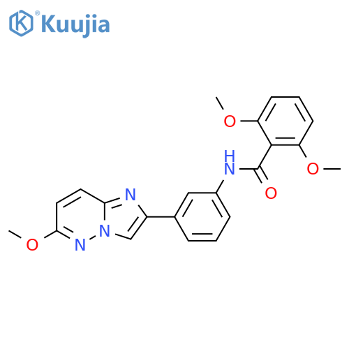 2,6-dimethoxy-N-(3-{6-methoxyimidazo1,2-bpyridazin-2-yl}phenyl)benzamide structure