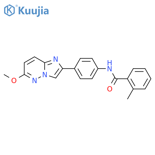 N-(4-{6-methoxyimidazo1,2-bpyridazin-2-yl}phenyl)-2-methylbenzamide structure