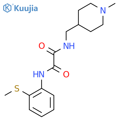 N'-(1-methylpiperidin-4-yl)methyl-N-2-(methylsulfanyl)phenylethanediamide structure