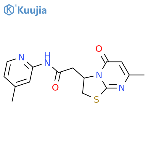 2-{7-methyl-5-oxo-2H,3H,5H-1,3thiazolo3,2-apyrimidin-3-yl}-N-(4-methylpyridin-2-yl)acetamide structure