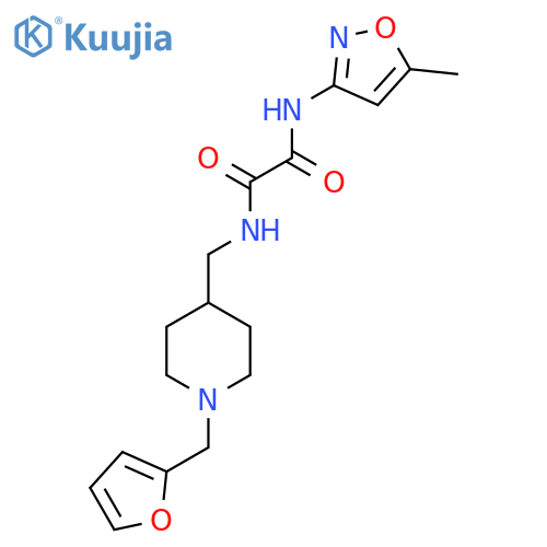 N'-({1-(furan-2-yl)methylpiperidin-4-yl}methyl)-N-(5-methyl-1,2-oxazol-3-yl)ethanediamide structure