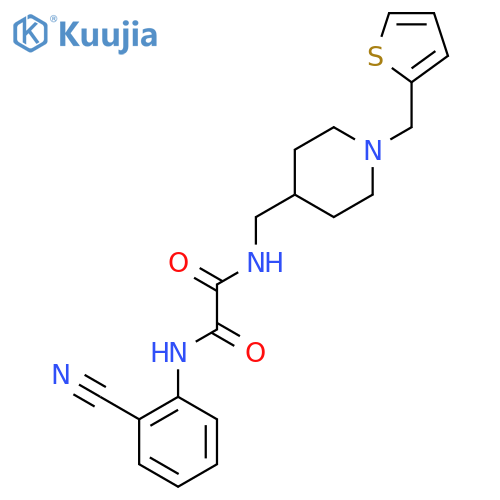 N'-(2-cyanophenyl)-N-({1-(thiophen-2-yl)methylpiperidin-4-yl}methyl)ethanediamide structure