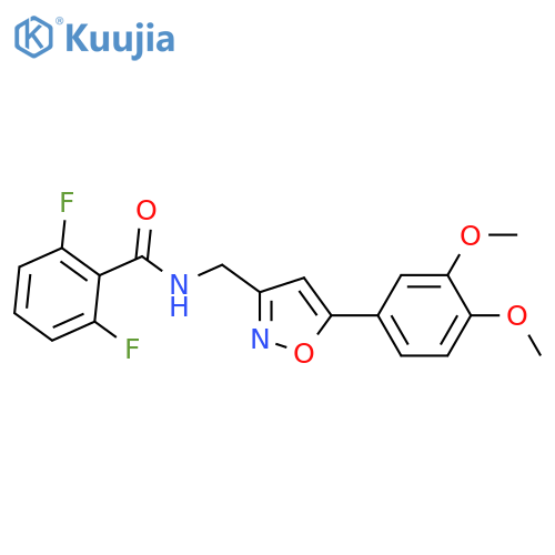 N-{5-(3,4-dimethoxyphenyl)-1,2-oxazol-3-ylmethyl}-2,6-difluorobenzamide structure