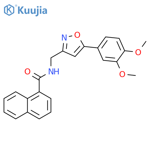 N-{5-(3,4-dimethoxyphenyl)-1,2-oxazol-3-ylmethyl}naphthalene-1-carboxamide structure