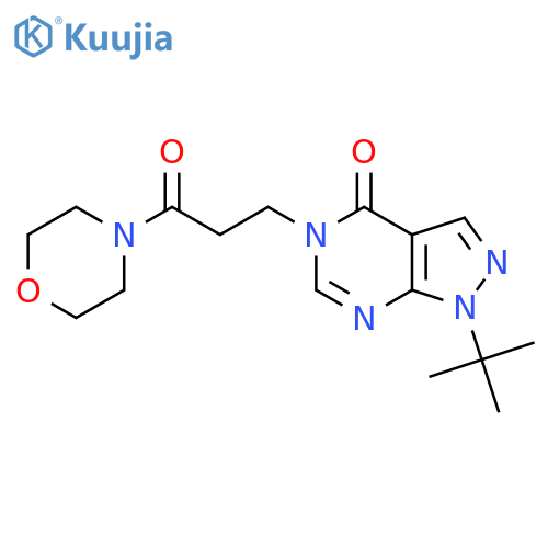 1-tert-butyl-5-3-(morpholin-4-yl)-3-oxopropyl-1H,4H,5H-pyrazolo3,4-dpyrimidin-4-one structure