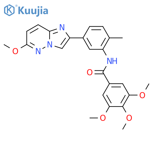 3,4,5-trimethoxy-N-(5-{6-methoxyimidazo1,2-bpyridazin-2-yl}-2-methylphenyl)benzamide structure