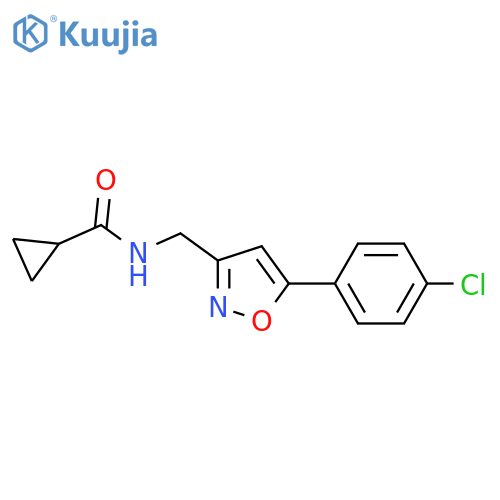 N-{5-(4-chlorophenyl)-1,2-oxazol-3-ylmethyl}cyclopropanecarboxamide structure