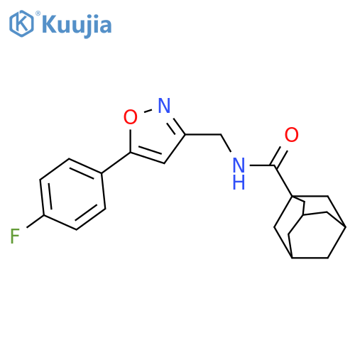 N-{5-(4-fluorophenyl)-1,2-oxazol-3-ylmethyl}adamantane-1-carboxamide structure