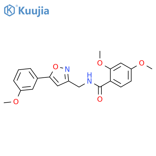 2,4-dimethoxy-N-{5-(3-methoxyphenyl)-1,2-oxazol-3-ylmethyl}benzamide structure