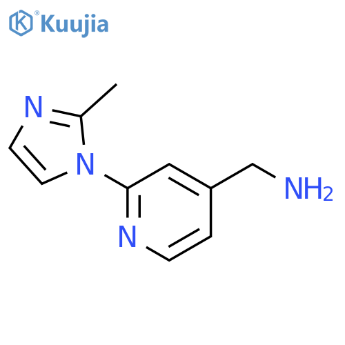 4-Pyridinemethanamine, 2-(2-methyl-1H-imidazol-1-yl)- structure