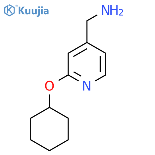 2-(Cyclohexyloxy)pyridin-4-ylmethylamine structure
