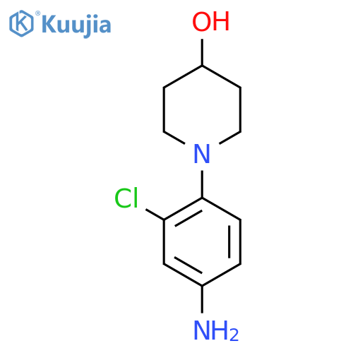 1-(4-Amino-2-chlorophenyl)-4-piperidinol structure