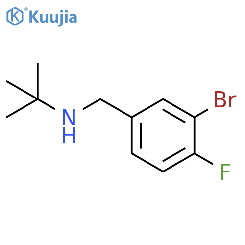 (3-bromo-4-fluorophenyl)methyl(tert-butyl)amine structure
