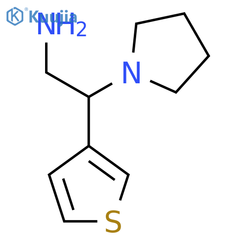 2-(pyrrolidin-1-yl)-2-(thiophen-3-yl)ethan-1-amine structure