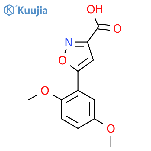 5-(2,5-dimethoxyphenyl)isoxazole-3-carboxylic acid structure
