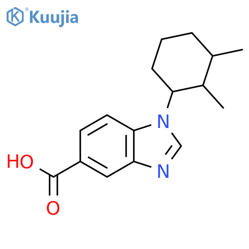 1-(2,3-Dimethylcyclohexyl)-1H-benzimidazole-5-carboxylic acid structure