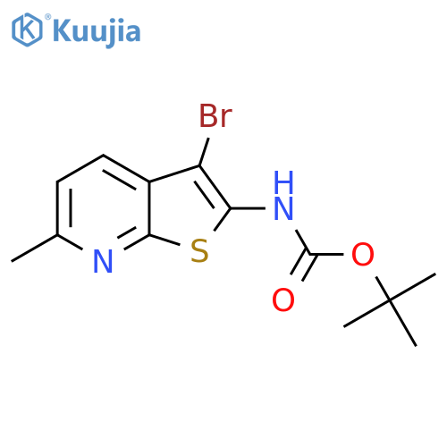 Tert-butyl (3-bromo-6-methylthieno[2,3-b]pyridin-2-yl)carbamate structure