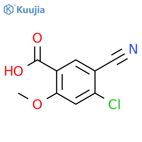 4-Chloro-5-cyano-2-methoxybenzoic acid structure