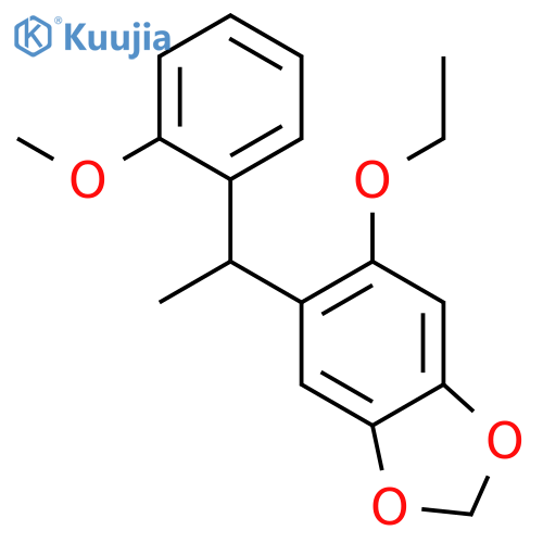 1,3-Benzodioxole, 5-ethoxy-6-[1-(2-methoxyphenyl)ethyl]- structure