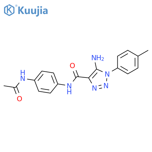 5-amino-N-(4-acetamidophenyl)-1-(4-methylphenyl)-1H-1,2,3-triazole-4-carboxamide structure