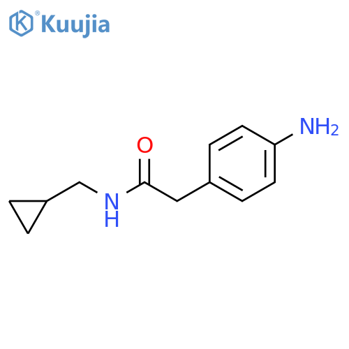 2-(4-aminophenyl)-N-(cyclopropylmethyl)acetamide structure