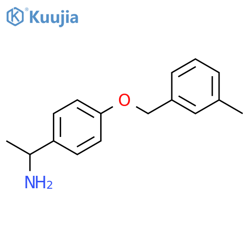 1-{4-(3-methylphenyl)methoxyphenyl}ethan-1-amine structure