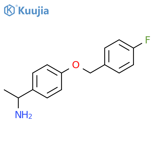 Benzenemethanamine, 4-[(4-fluorophenyl)methoxy]-α-methyl- structure