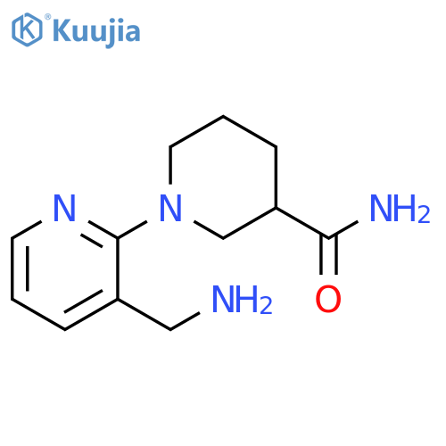1-3-(Aminomethyl)pyridin-2-ylpiperidine-3-carboxamide structure