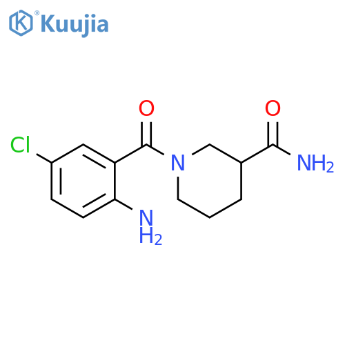 1-(2-amino-5-chlorobenzoyl)piperidine-3-carboxamide structure