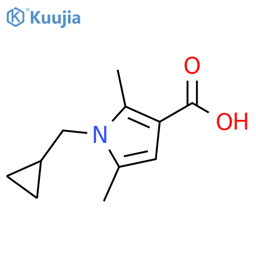 1-(cyclopropylmethyl)-2,5-dimethyl-1H-pyrrole-3-carboxylic acid structure