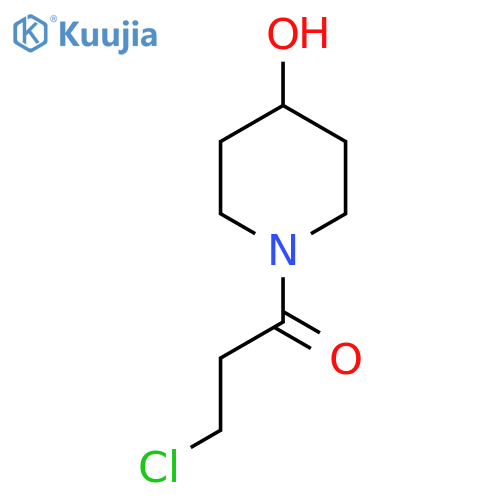 3-chloro-1-(4-hydroxypiperidin-1-yl)propan-1-one structure