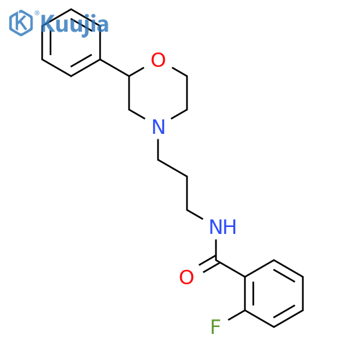 2-fluoro-N-3-(2-phenylmorpholin-4-yl)propylbenzamide structure