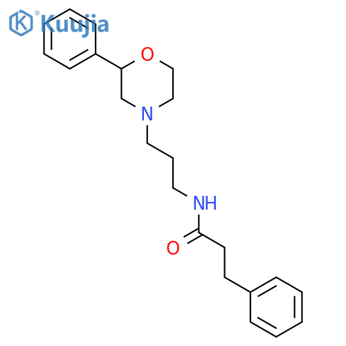 3-phenyl-N-3-(2-phenylmorpholin-4-yl)propylpropanamide structure