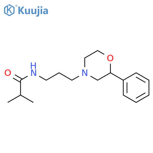 2-methyl-N-3-(2-phenylmorpholin-4-yl)propylpropanamide structure