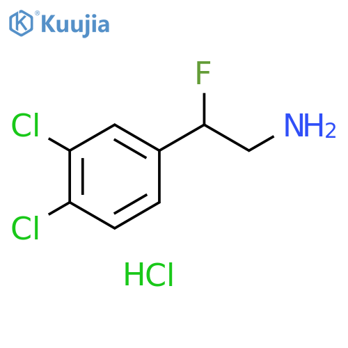 2-(3,4-dichlorophenyl)-2-fluoroethan-1-amine hydrochloride structure
