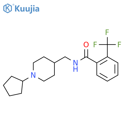 N-(1-cyclopentylpiperidin-4-yl)methyl-2-(trifluoromethyl)benzamide structure
