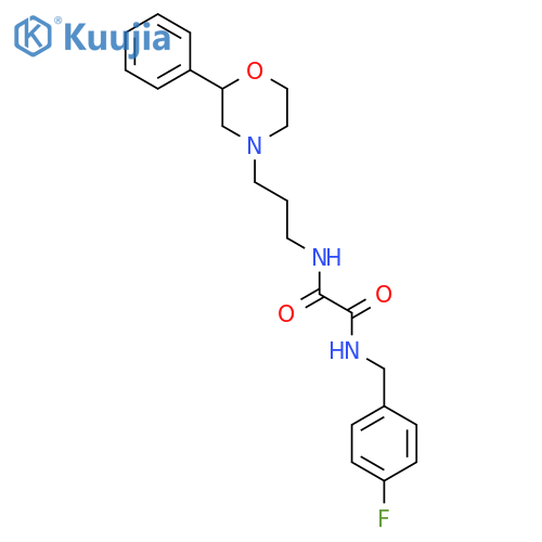 N'-(4-fluorophenyl)methyl-N-3-(2-phenylmorpholin-4-yl)propylethanediamide structure