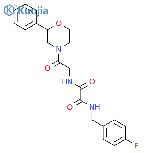 N'-(4-fluorophenyl)methyl-N-2-oxo-2-(2-phenylmorpholin-4-yl)ethylethanediamide structure