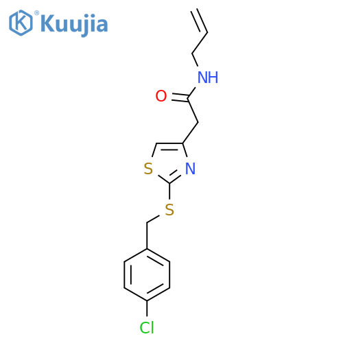 2-(2-{(4-chlorophenyl)methylsulfanyl}-1,3-thiazol-4-yl)-N-(prop-2-en-1-yl)acetamide structure