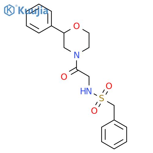 N-2-oxo-2-(2-phenylmorpholin-4-yl)ethyl-1-phenylmethanesulfonamide structure