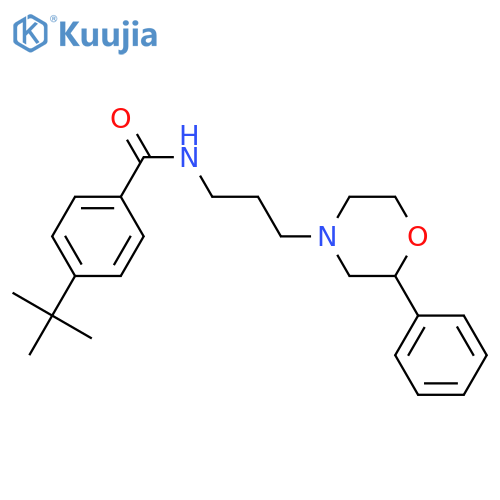 4-tert-butyl-N-3-(2-phenylmorpholin-4-yl)propylbenzamide structure