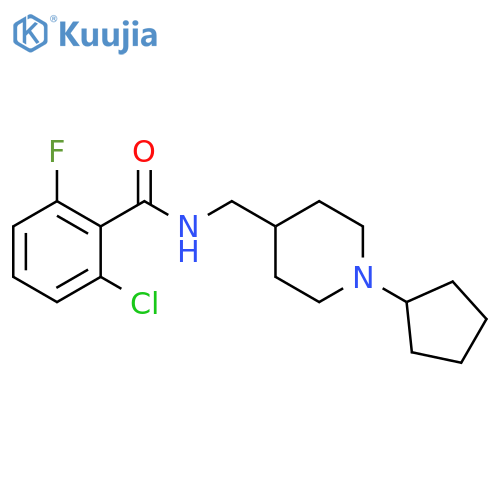 2-chloro-N-(1-cyclopentylpiperidin-4-yl)methyl-6-fluorobenzamide structure